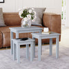 Wooden Nest of Tables 3 Piece Table Set Coffee Side Living Room Furniture