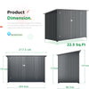 Galvanized Steel Garden Storage Shed Metal Lockable Outdoor Bike Shed with Doors