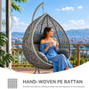Rattan Swing Egg Chair Outdoor Garden Patio Hanging Wicker Hammock Pod Chair
