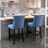 Luxury Grey/BEIGE/BLACK Velvet Bar Stools Kitchen Breakfast Barstools Set of 2 4