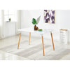 Patchwork Eiffel Halo Dining Set - 4 x Fabric Chairs & White Halo Table Modern