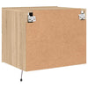 Wall-mounted Bedside Cabinet with LED Lights Sonoma Oak