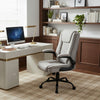 Office Chair Padded High Back Swivel with Height Adjustable Executive Game Grey