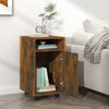 Side Cabinet with Smoked Oak 33x38x60 Engineered Wood K6T2