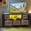 VASAGLE TV Stand Cabinet Storage Table TV Console Unit with Shelves_Living Room