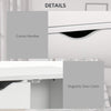 Freestanding Bathroom Cabinet, 4 Drawer Storage Cupboard with Door for Living Ro