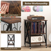 Record Player Stand Turntable Stand Vinyl Storage Cabinet Brown