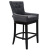 1/2X Linen Bar Stools High Counter Breakfast Chair Kitchen Pub Restaurant Wooden