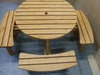 Round Picnic Table Bench, Seats 8, Patio Garden set, Strong and Sturdy