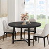 47In Round Dining Table,Kitchen Table for 4 to 6 People with Sturdy Metal Frame