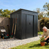 6 x 4 FT Garden Shed Storage Shed Waterproof with Foundation Kit and Vents, Grey