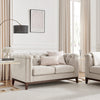 Dusk Chesterfield Stone Matte Velvet 2 Seater Sofa RRP £699