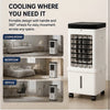 Portable Air Cooler, 15L Evaporative Air Cooler with 2 Ice Packs, Remote Control
