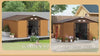 13 x 11ft Garden Shed Storage w/ Foundation Kit, Vent, Light Brown