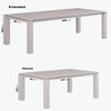 6 Seater Beige Aluminium Extendable Garden Dining Set with Rope Chairs FTR256