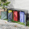 Dark Grey Galvanized Steel Outdoor Storage Shed with Multiple Doors