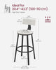 Tall Bar Stools, Bar Chairs with Backrest，1 set for 2 pieces，LBC026B02V1