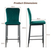Set of 2/4/6 Bar Stools Velvet Breakfast Bar Chairs Kitchen Office Restaurant