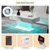 High Gloss Coffee Table with LED Light Living Room Cocktail Sofa Center Table