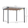 3x3(m) Pergola Gazebo Awning Canopy Garden Sun Shade Shelter Aluminium