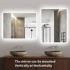 Bluetooth Bathroom LED Mirror With Demister Pad Touch Sensor Lights 600x800mm