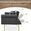 Modern Sofa Bed 2 Seater Click Clack Settee Recliner Couch with Metal Legs Grey