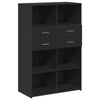 Highboard Black 80x42.5x124 Engineered Wood R9L4