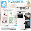 9000 BTU Portable Air Conditioner 3-in-1 Dehumidifier Fan Remote Timer Class A