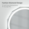 LED Bathroom Mirror Lights Touch Sensor Illuminated Demister Wall 600*600mm
