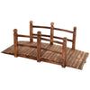 Wooden Bridge Garden Fir Wood Bridge Stable Decorative Bridge with Railing