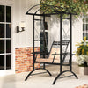 COSTWAY Outdoor Porch Swing with Stand and 2 Trellises for Adults