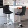 Velvet Swivel Bar Stools Set of 2 Swivel Kitchen Barstools Bar Chairs Grey Black