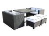 Rattan Direct Barcelona Black & Vanilla Garden Sofa Cube Dining Set RRP £2880