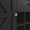 Tall Pantry Cabinet Kitchen Cupboard w/ Storage, Adjustable Shelves, Black