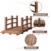 Wooden Bridge Garden Fir Wood Bridge Stable Decorative Bridge with Railing