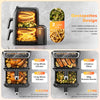Dual Air Fryer 8L, 13 Programs with Visual Window, 2600W, 2 Years Warranty, NEW