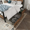 4FT6 DOUBLE SIZE METAL BED FRAME WITH HEADBOARD AND FOOTBOARD/2 STORAGE DRAWERS