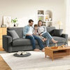 3/4 Seater Corduroy Sofa Jumbo Cord Modern Sofa Couch Seats with 2 Pillows Soft