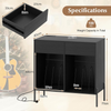 Record Player Stand Storage Cabinet Drawers Charging Station Vinyl Unit