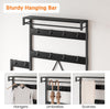 Coat Rack Shoe Bench with Storage Cubbies, Hooks & Top Shelf，Entryway Organizer