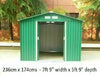 Metal Garden Shed 6 X 4, 8 X 4, 8 X 6, 10 X 8 Garden Storage WITH FREE BASE New