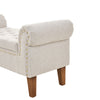 Beige Chesterfield Upholstered Ottoman Storage Box, End of Bed Storage Bench