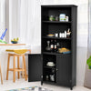 Wooden Tall Bookcase 3-Tier Shelving Storage Cabinet