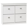 Slim White Shoe Storage Cabinet with 4 Flip Drawers for Hallway Home Office NEW