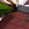 Pack of 18 Red 3-Tab Felt Shingles Shed Roofing Tile Asphalt Roof Shingle 2.61m²