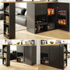 EXTENDABLE BAR TABLE DINING TABLE KITCHEN ISLAND WITH STORAGE FOR DINING ROOM