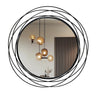 Modern 80cm Round Wall Mirror Decoration Metal Orbital Wall Art for Bedroom Home