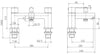 Modern Chrome Bathroom Bath Shower Mixer Filler Tap Brass Square Handset Hose