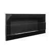 BIOETHANOL FIREPLACE 900x400 BLACK GLOSS DESIGN ECO TAMPERED GLASS + ACCESSORIES