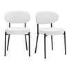 Dusk Mia Ivory Boucle Set of 2 Dining Chairs